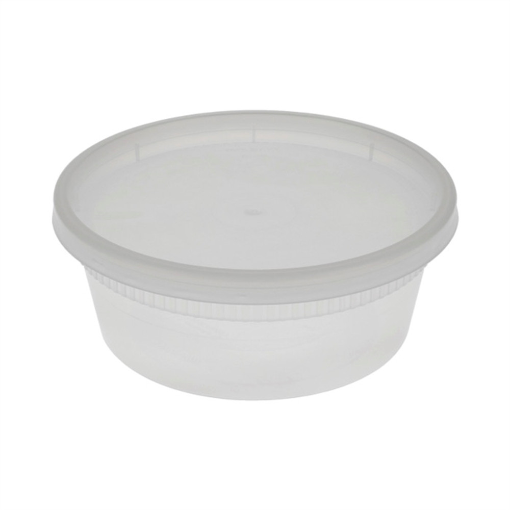 YT08 Plastic Round Deli Containers with Lid, 8-oz 